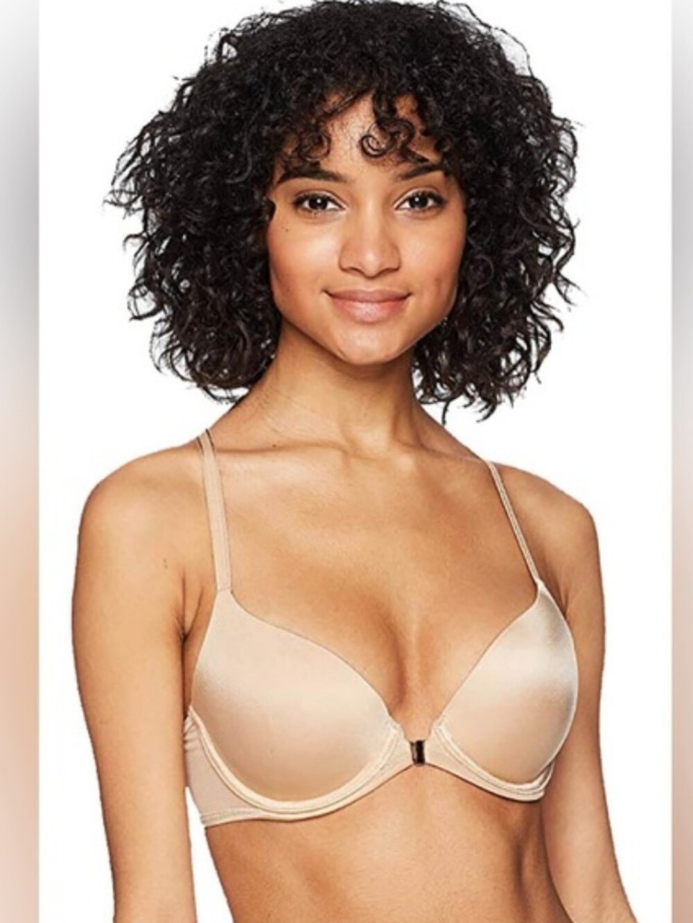 La Mystere Sheer Illusion Racerback Underwire Bra Natural 32C 32DDD/F NWT Nude